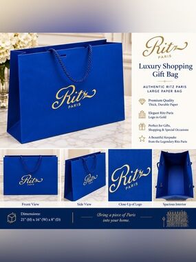 100% Authentic RITZ PARIS Luxury Giant Gift/shopping/keepsake/tote Bag